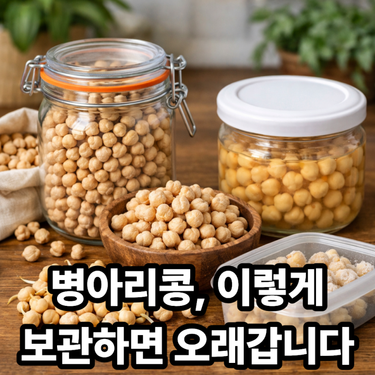   병아리콩 보관 방법, 오래 신선하게 먹는 법 총정리