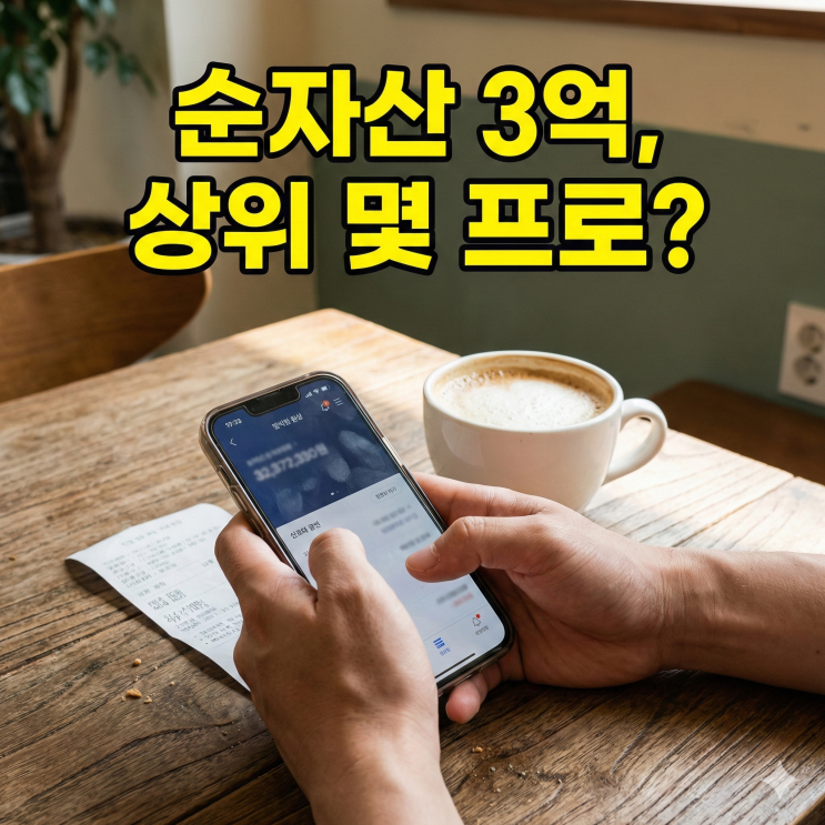  35세 순자산 3억 연봉 5500, 대한민국 상위 몇 프로일까?