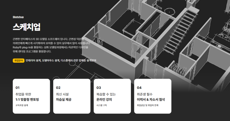   스케치업 기초 학원, 처음 배우는 사람도 괜찮을까요? 