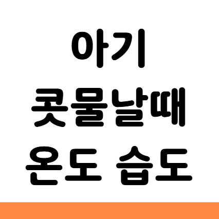  아기 콧물날때 온도 습도 가습기 관리 예방