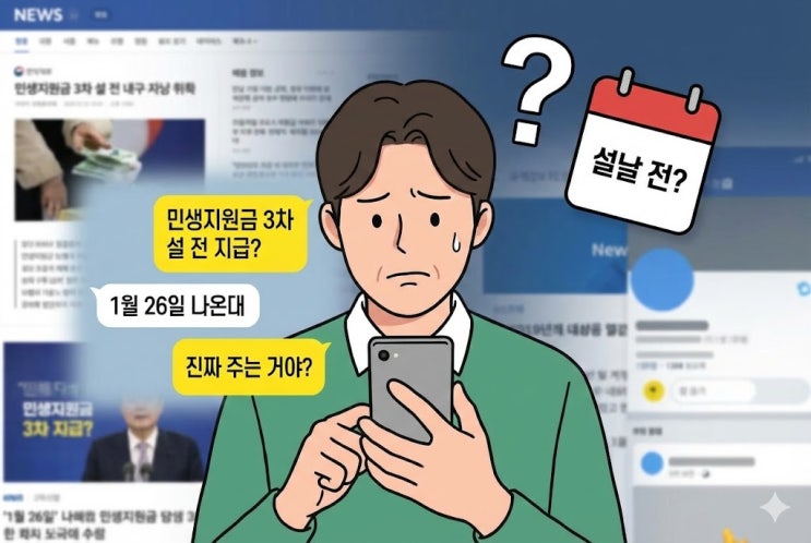  민생지원금 3차, 설날 전에 진짜 들어오나요?