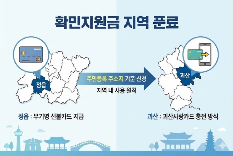  민생지원금 3차 정읍 괴산 주민센터 신청, 준비물은?