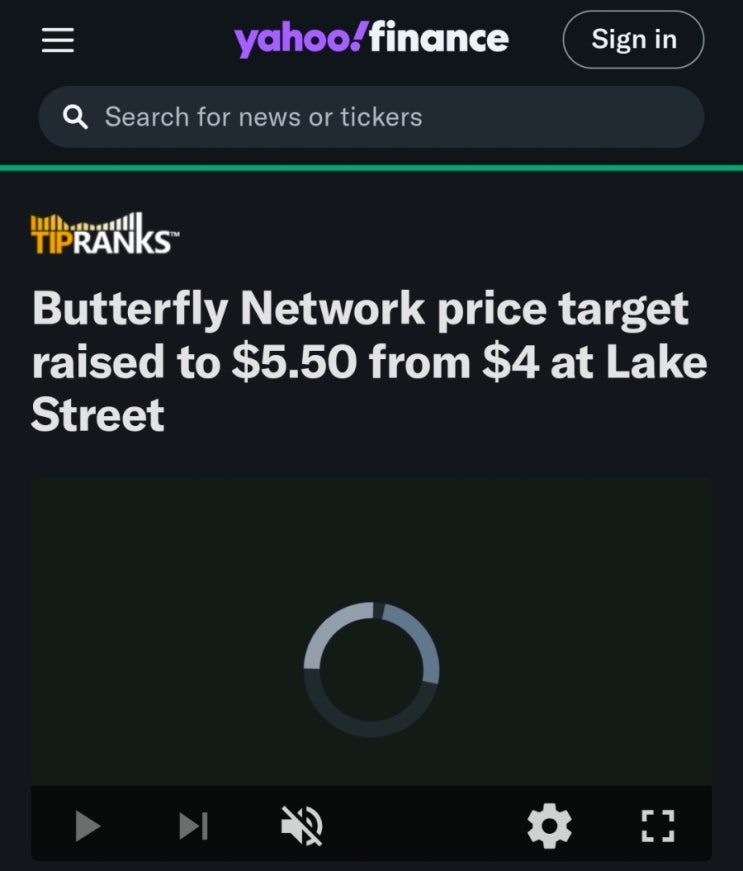  Butterfly Network 목표가 37.5% 상향