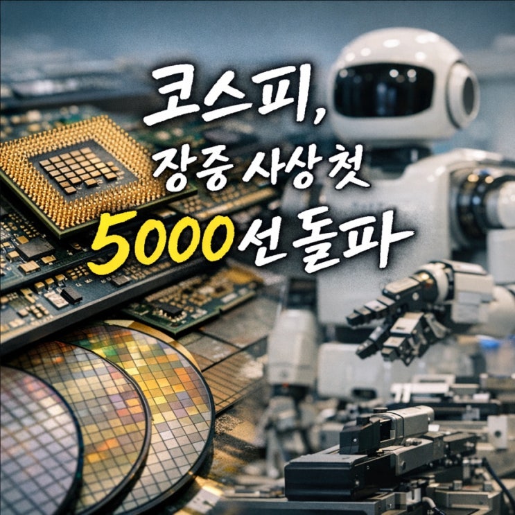  코스피, 장중 사상 첫 5000선 돌파(2026.01.22)｜시간·수치·주도 섹터 팩트 정리