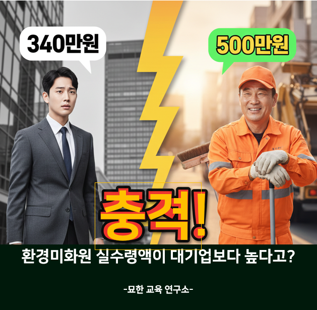 충격! 환경미화원 실수령액이 대기업보다 높다고? 직접 계산해 보니...