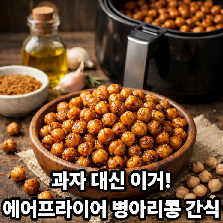   병아리콩 볶음 간식, 에어프라이어로 바삭하게 만드는 법