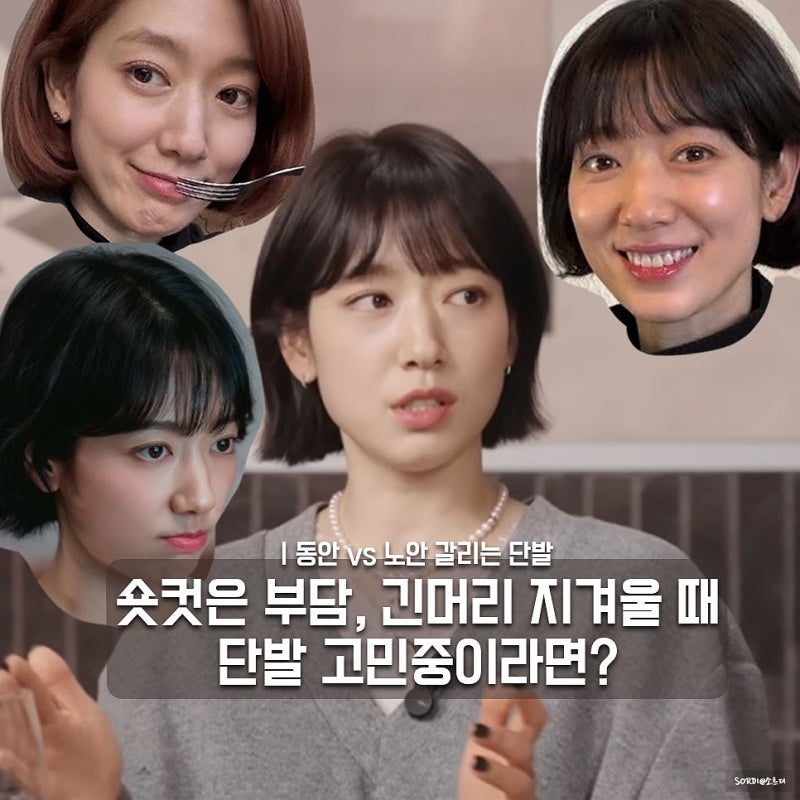 박신혜 단발! 숏단발 빈티지펌 구름펌 C컬펌