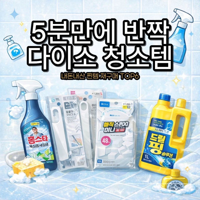 다이소 화장실 청소솔 + 청소용품 TOP6, 가성비 미쳤다