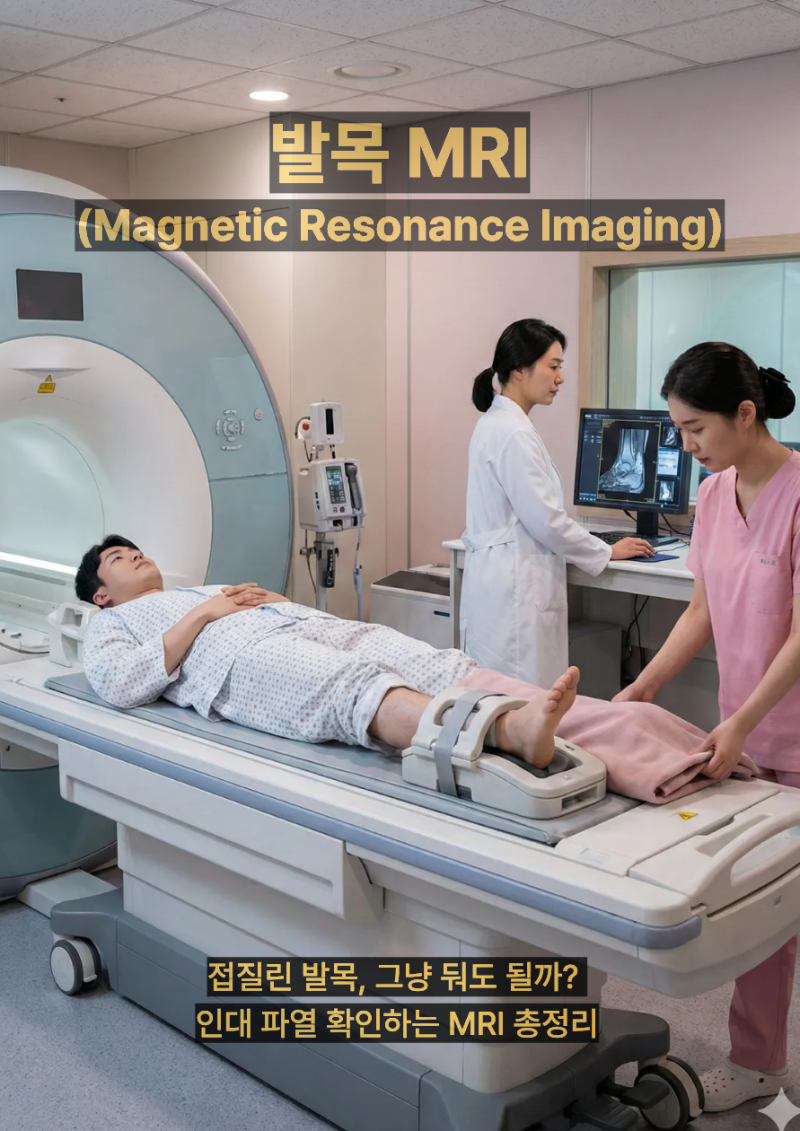 발목 MRI(Magnetic Resonance Imaging) _ 접질린 발목, 그냥 둬도 될까? 인대 파열 확인하는 MRI 총정리