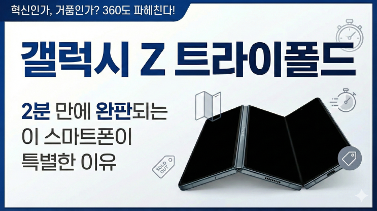  갤럭시 Z 트라이폴드, 2분 만에 완판되는 이 스마트폰이 특별한 이유