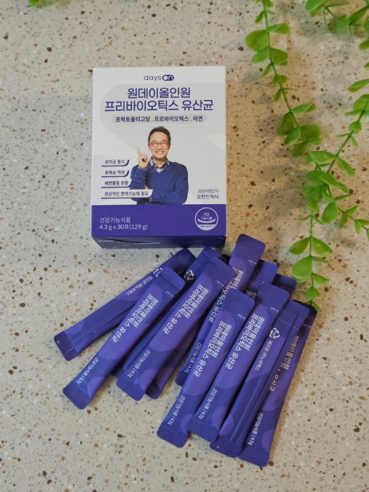  데이즈온 원데이올인원 프리바이오틱스 유산균｜오한진 유산균으로 장 건강 하루 한 포 관리