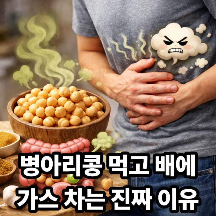   병아리콩 섭취 시 가스 차는 이유, 왜 이런 현상이 생길까?