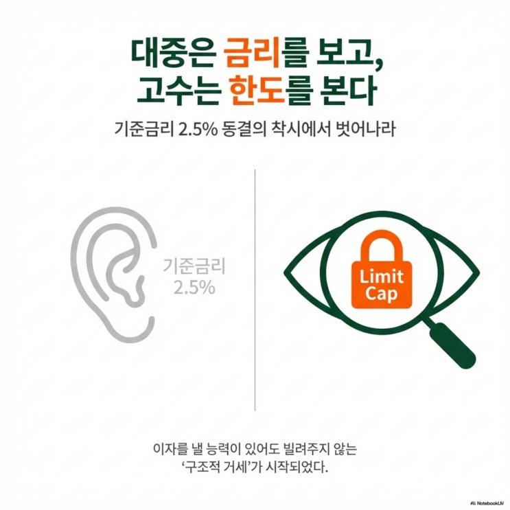  기준금리 동결의 착시, 10.15 대책이 만든 '15억 원의 절벽'을 직시하라