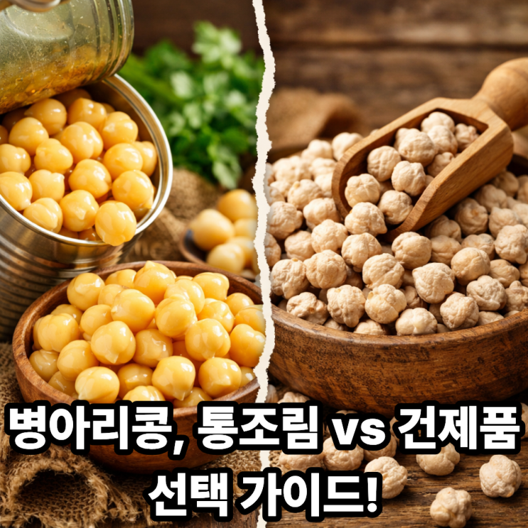   병아리콩 통조림 vs 건병아리콩｜내 식단엔 뭐가 좋을까?
