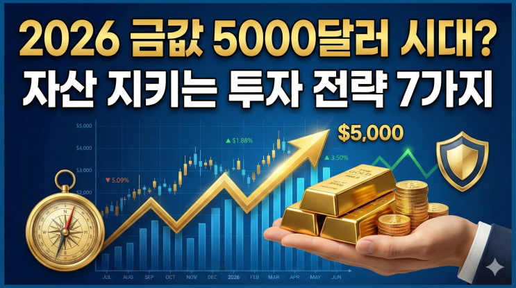  2026년 금 시세 완전정복, 온스당 5,000달러 시대 금값 변동의 비밀과 내 자산을 지키는 투자 전략 7가지
