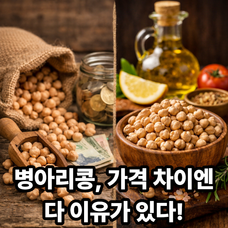  병아리콩 가격 차이 나는 이유｜같은 콩인데 왜 이렇게 다를까?