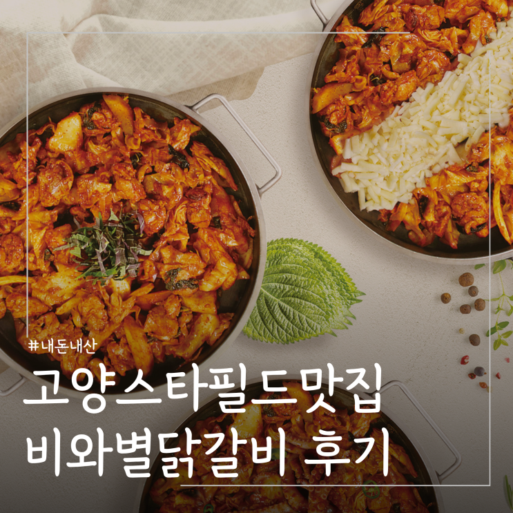  고양스타필드 맛집 추천 비와별닭갈비 치즈 2인세트 내돈내산