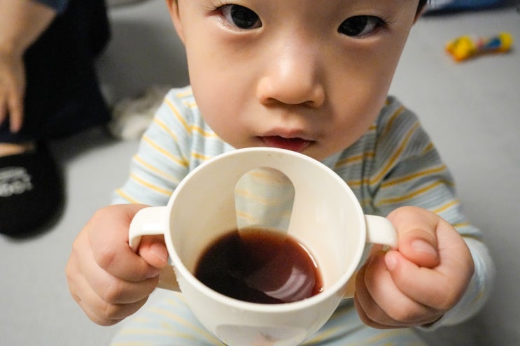  아기배도라지즙 거부하던 4살 쌍둥이, 고창상희팜푸드 수세미즙으로 정착한 이유 (겨울차 대용)