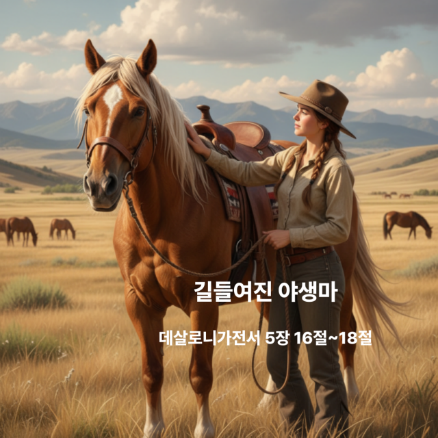  길들여진 야생마 데살로니가전서 5장 16절~18절