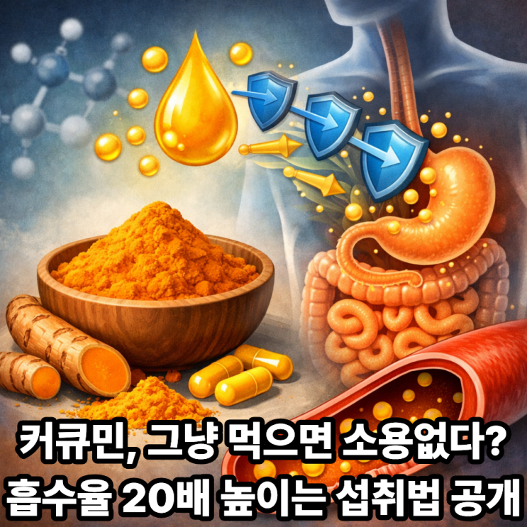  커큐민 흡수율이 낮은 이유와 해결 방법｜효과 제대로 보는 섭취법 총정리