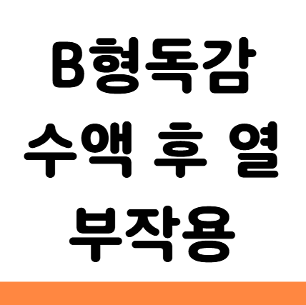  B형독감 수액 후 열 효과 부작용