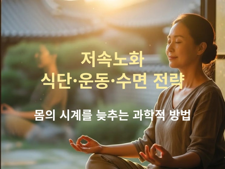  저속노화 식단·운동·수면 전략 총정리: 몸의 시계를 늦추는 방법