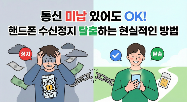  통신 미납 있어도 OK! 핸드폰 수신정지 탈출하는 현실적인 방법