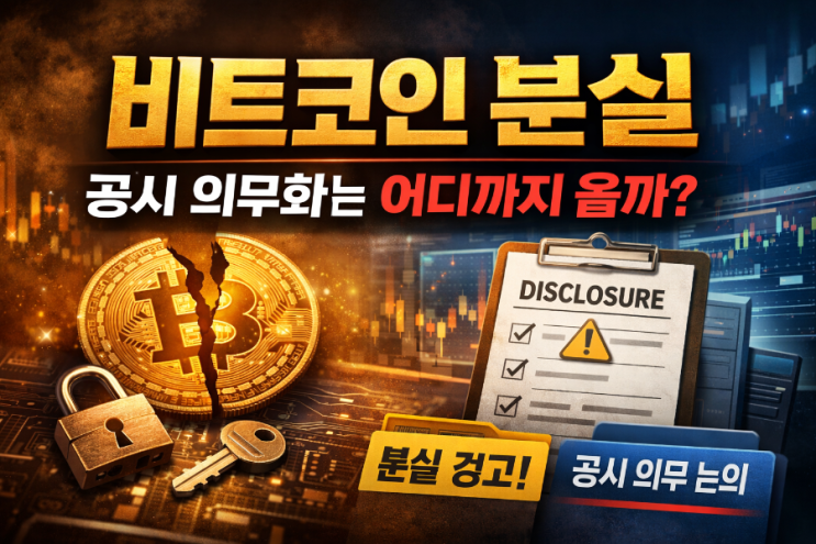 비트코인 분실, 공시 의무화는 어디까지 올까
