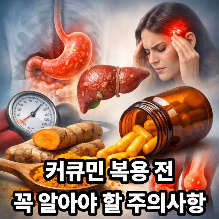  커큐민 복용 시 주의해야 할 부작용｜안전하게 먹는 법 총정리
