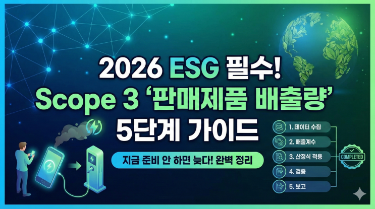  2026년 ESG 공시 필수! Scope 3 카테고리 11 판매제품 사용단계 배출량 산정 5단계 완벽 가이드