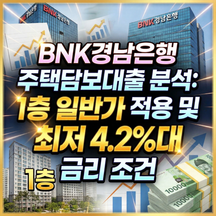  BNK경남은행 주택담보대출 분석: 1층 일반가 적용 및 최저 4.2%대 금리 조건