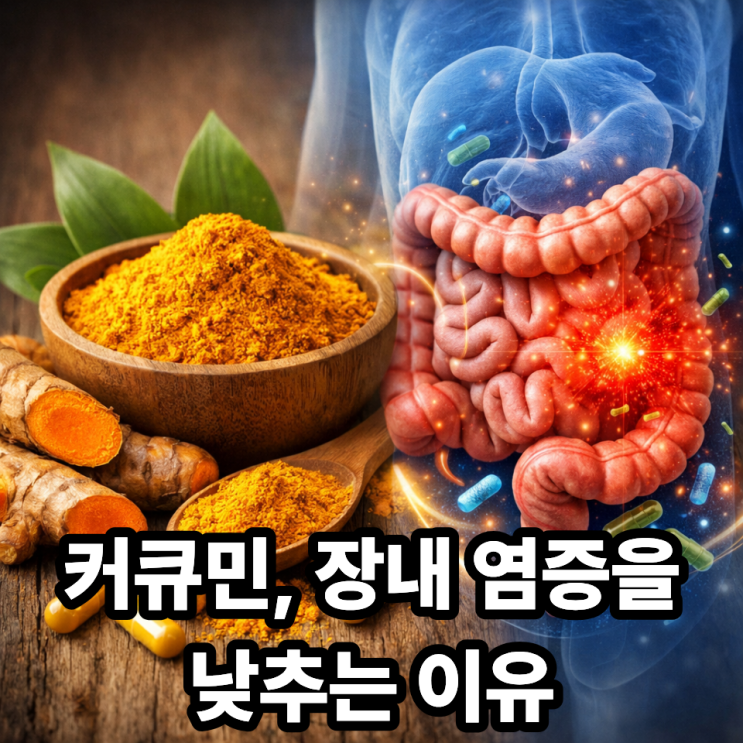  커큐민과 장내 염증 완화 효과｜예민한 장을 진정시키는 원리