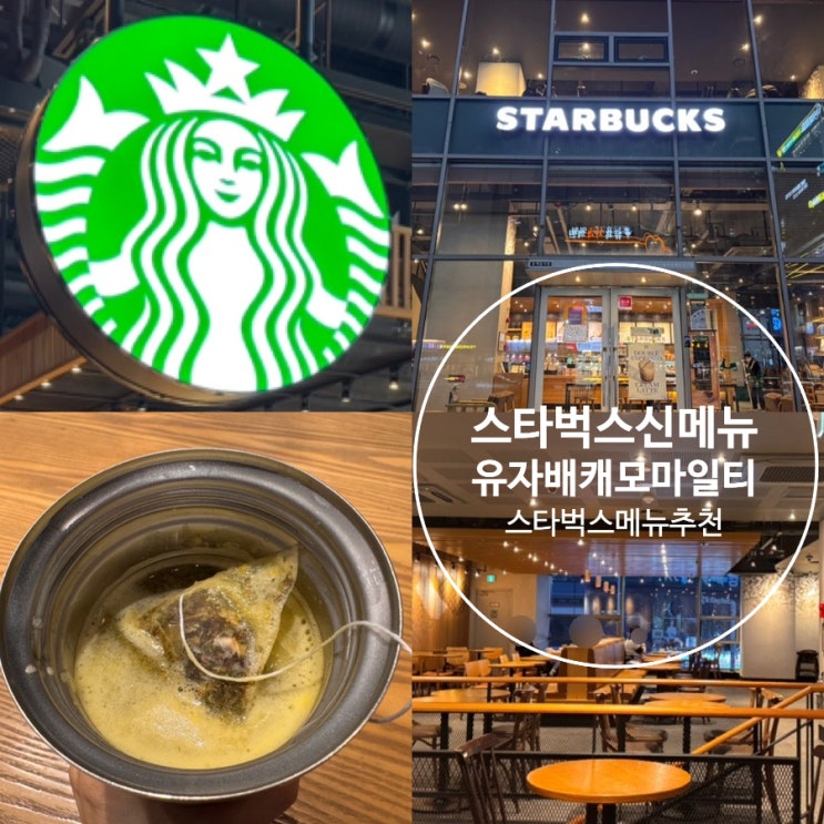  스타벅스 메뉴추천 신메뉴 유자 배 캐모마일 티 향긋하니 달콤한 맛! 논커피 메뉴 카페인 부담될때 드셔보세요 (+ 스타벅스 만원별 더블적립이벤트 정보)