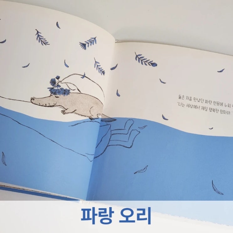  '파랑 오리' 그림책 후기, 부모님이 생각나는 동화
