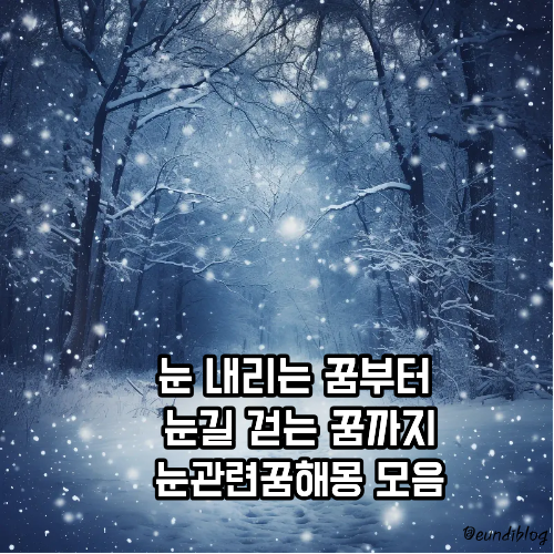 눈 내리는 꿈부터 눈길 걷는 꿈까지, 눈관련꿈해몽 모음