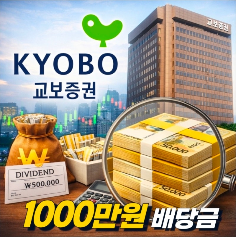 교보증권 주가, 배당금, 1000만원 넣으면 생기는 일들