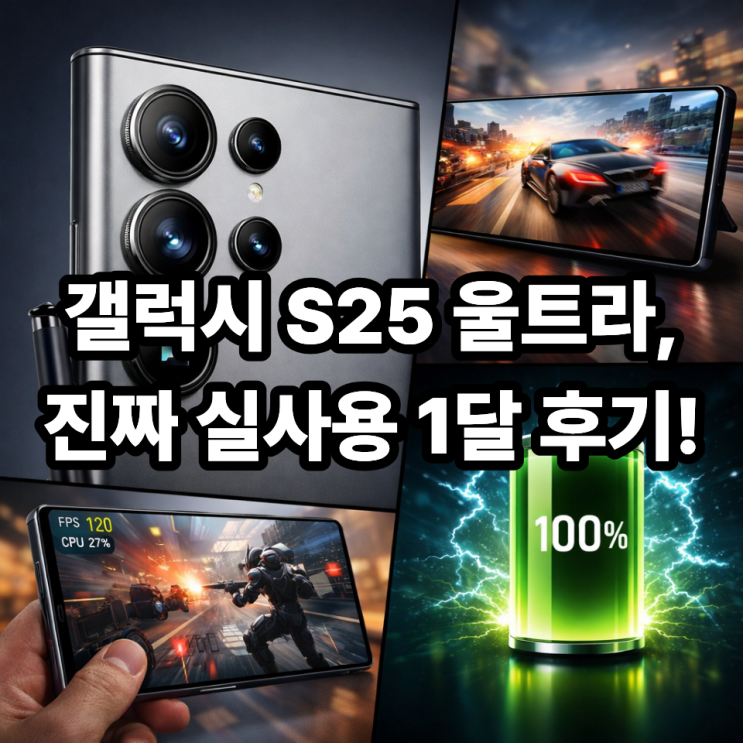  갤럭시 S25 울트라 사용후기: 카메라·성능·배터리 완전 분석