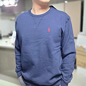 폴로 랄프로렌 기모 맨투맨 남성 네이비 M 내돈내산 후기