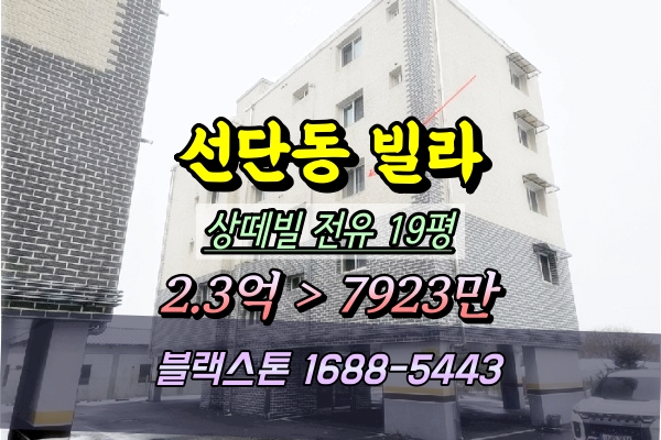  선단동 신축빌라 경매 포천3룸 상떼빌 1억