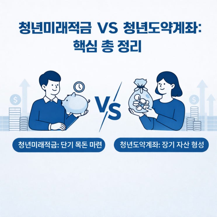  청년미래적금 VS 청년도약 핵심 총 정리!