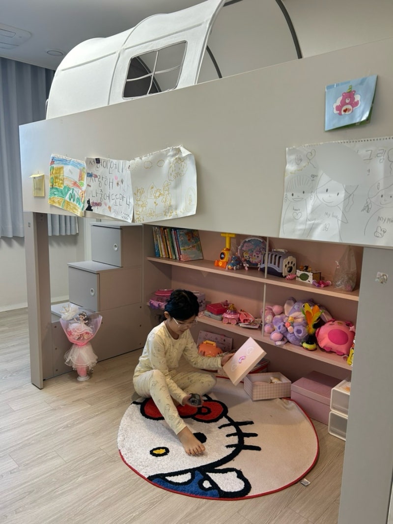 일룸키니벙커침대 실사용 5개월 후기, 단점이 더 선명해지는 2층 침대