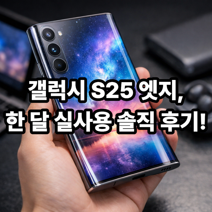  갤럭시 S25 엣지 사용후기: 곡면 디스플레이의 실사용 매력 전격 분석