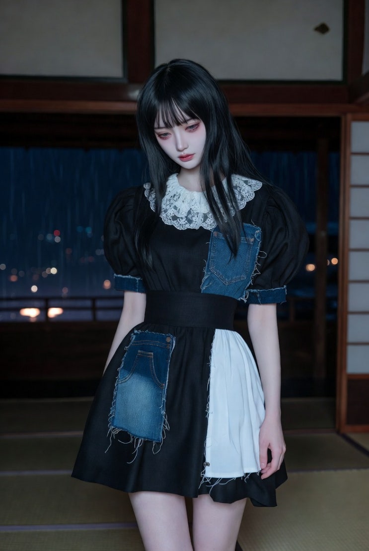  독특한 메이드 소녀 일러스트 2601253