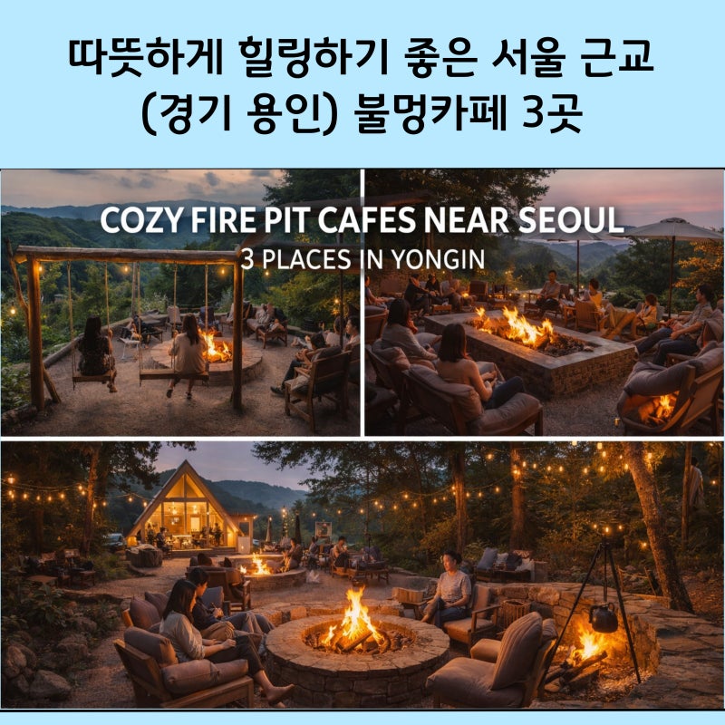 따뜻하게 힐링하기 좋은 서울 근교(경기 용인) 불멍카페 3곳