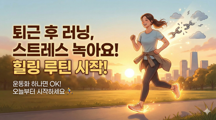  직장인 러닝 입문, 운동화 하나로 시작하는 힐링 루틴, 퇴근하고 달리면 스트레스가 녹는다고요? 