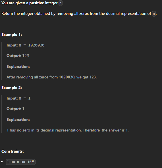  JAVA_LeetCode 3726_Remove Zeros in Decimal Representation