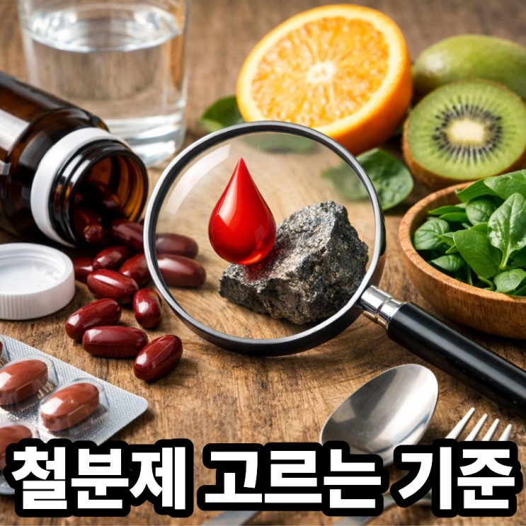  철분 영양제 고르는 법, 흡수율·함량·부작용까지 한 번에 정리