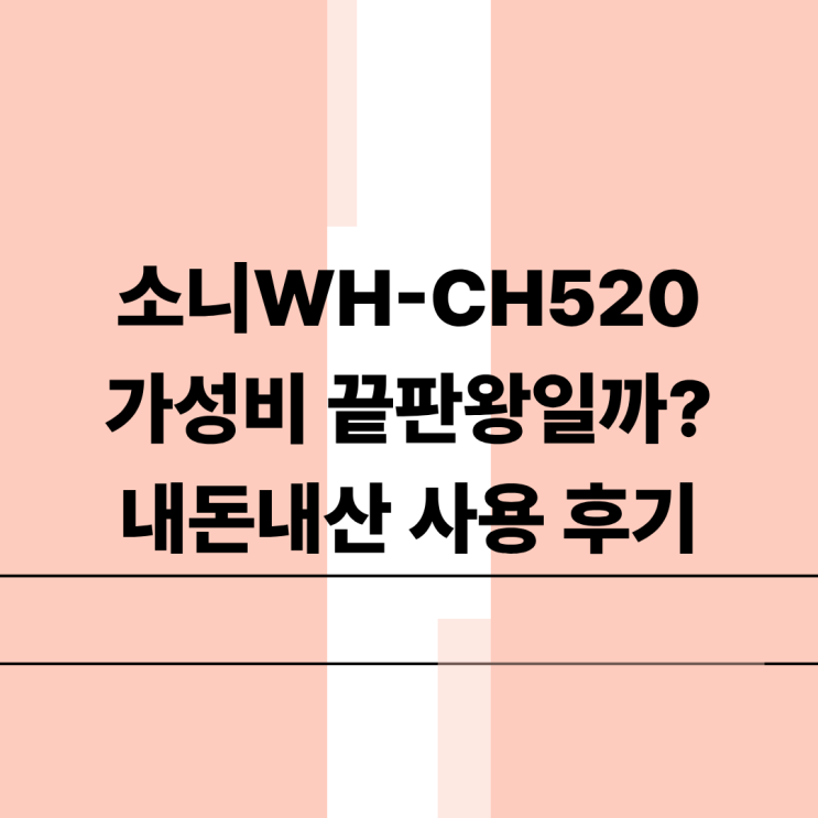  소니WH-CH520 가성비 끝판왕일까? 내돈내산 사용 후기