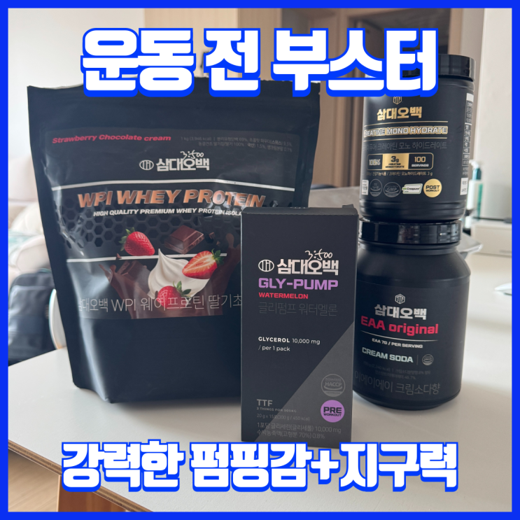  운동전부스터 펌핑감과 지구력 업! 삼대오백 글리펌프 워터멜론맛