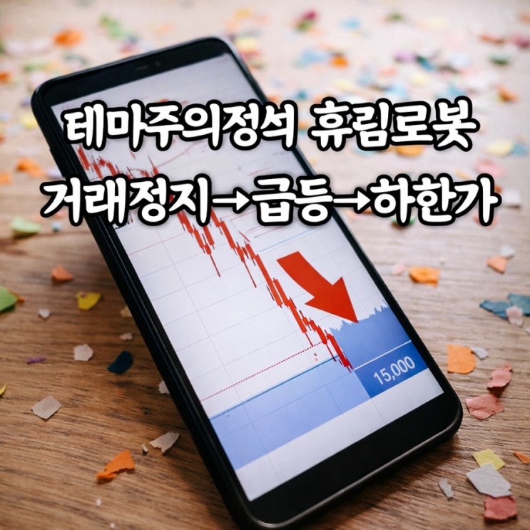  테마주의정석 휴림로봇 ‘거래정지→급등→하한가’ 롤러코스터｜투자경고·투자위험이 무서운 이유(2026.01.23)